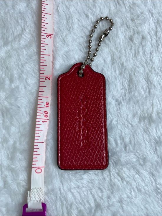 Coach Accessories - Coach Orange Leather Key Tag with Ball Chain
